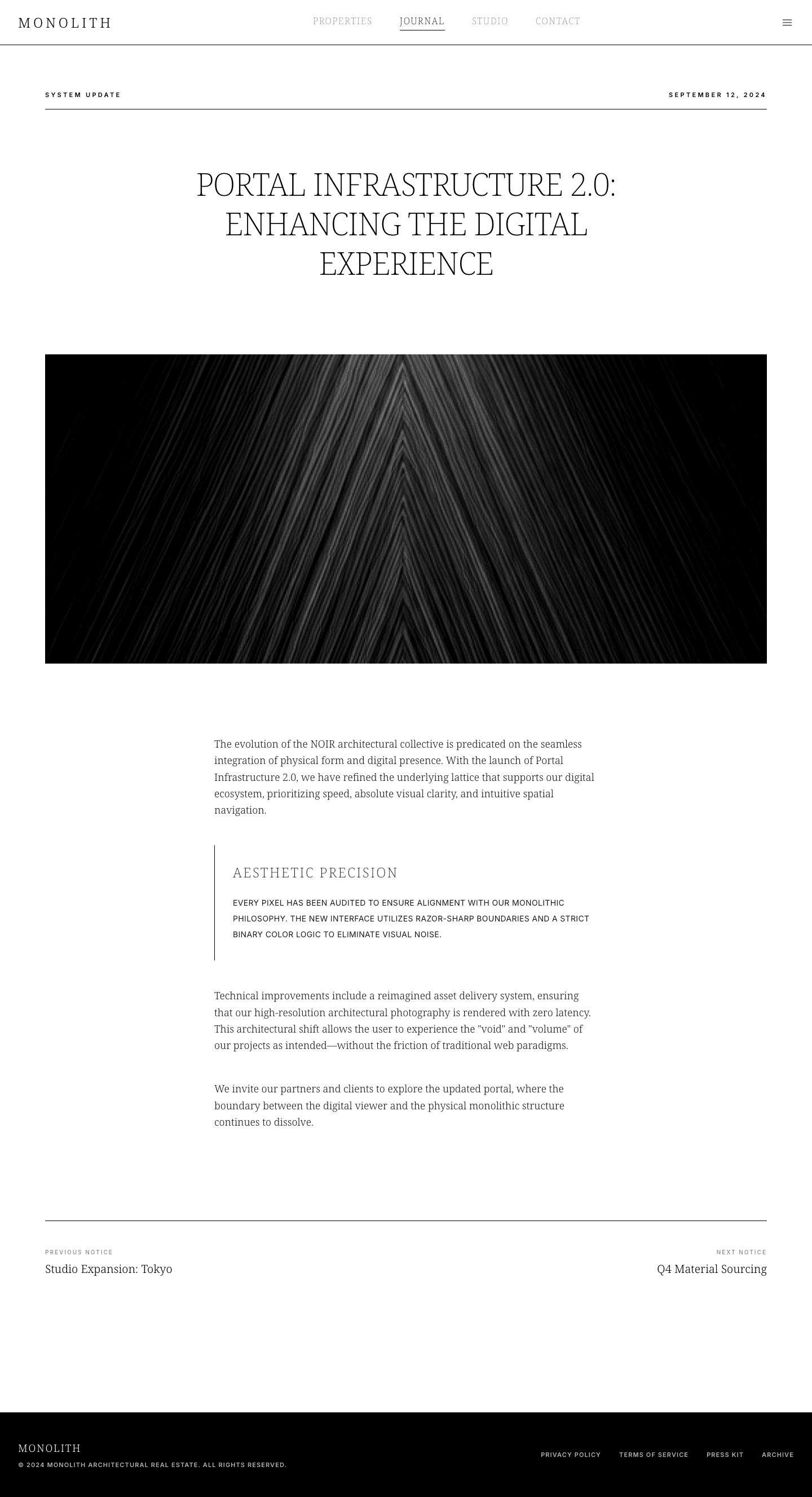 monochrome - 공지 상세