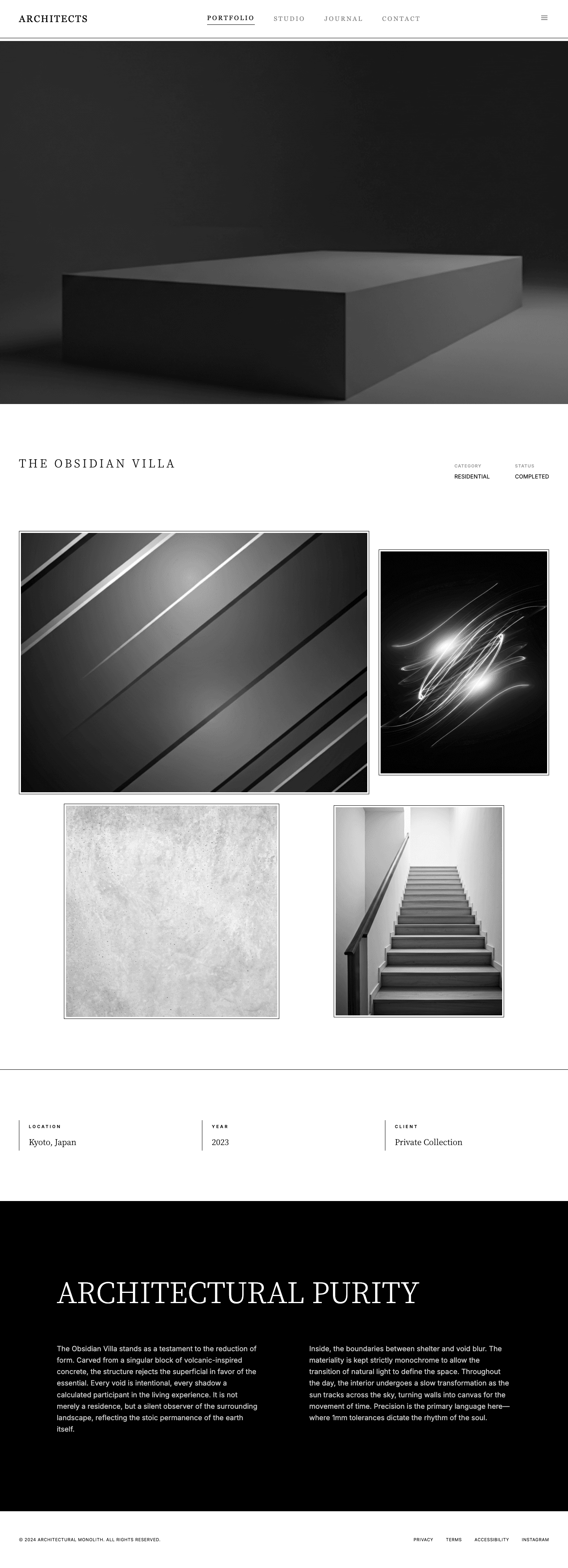 monochrome - 포트폴리오 상세