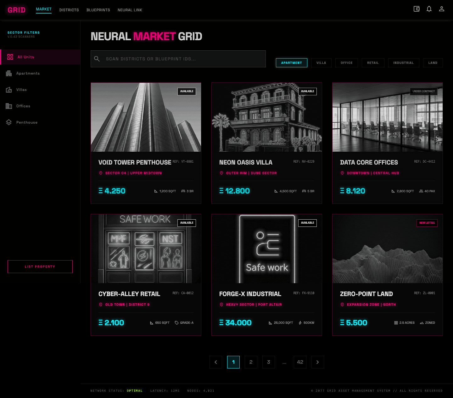 neon - 매물 그리드